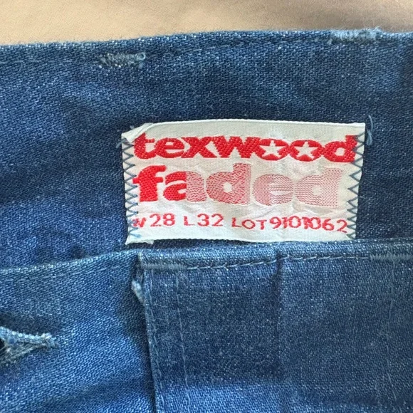 Vintage deadstock Texwood faded flare jeans 60s/70s - Picture 6 of 9